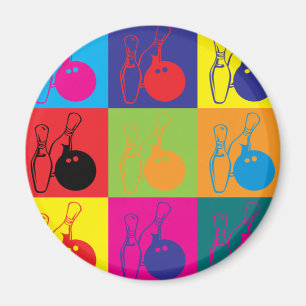 Bowlings-Pop-Kunst Magnet