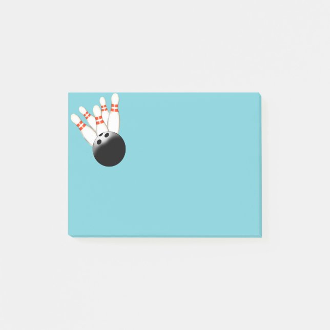 Bowlings-Post-Itanmerkungen Post-it Klebezettel (Vorderseite)