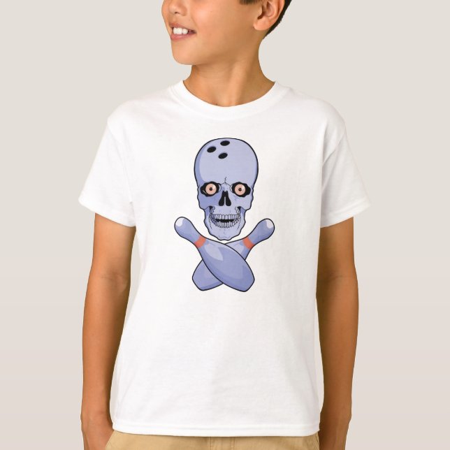 Bowlings-Schädel T-Shirt (Vorderseite)