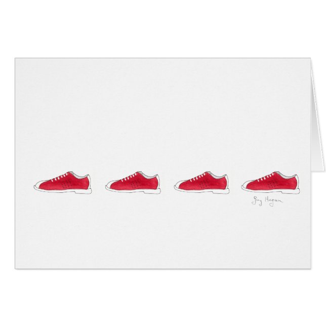 Bowlings-Schuh-Karten (Vorderseite (Horizontal))