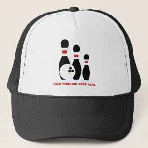 Bowlingsball und -Buttone kundenspezifisch Truckerkappe