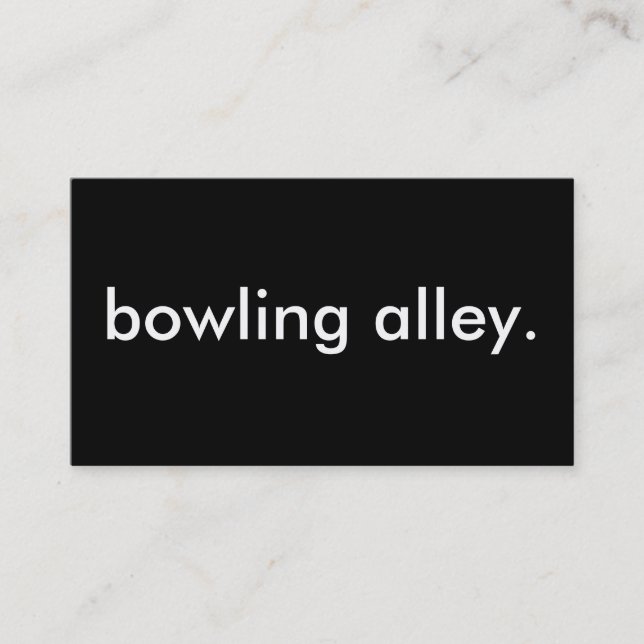 Bowlingsgasse Visitenkarte (Vorderseite)