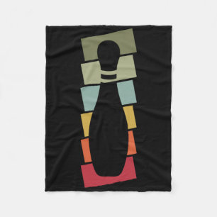 Bowlingspieler Bowling Vintage Bowling Pin Retro Fleecedecke