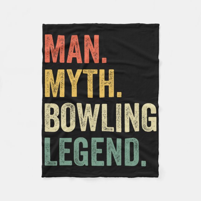 Bowlingspieler Lustiger Mann Mythos Bowling-Mannsc Fleecedecke (Vorderseite)