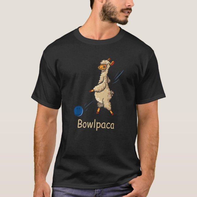 Bowlpaca  Alpaca Bowling Llama Bowler T-Shirt (Vorderseite)