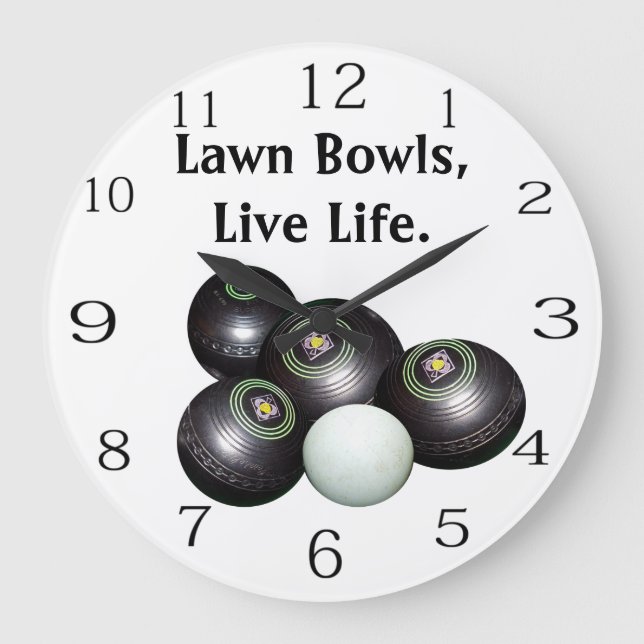Bowls im Leben und spielen, Große Wanduhr (Vorderseite)