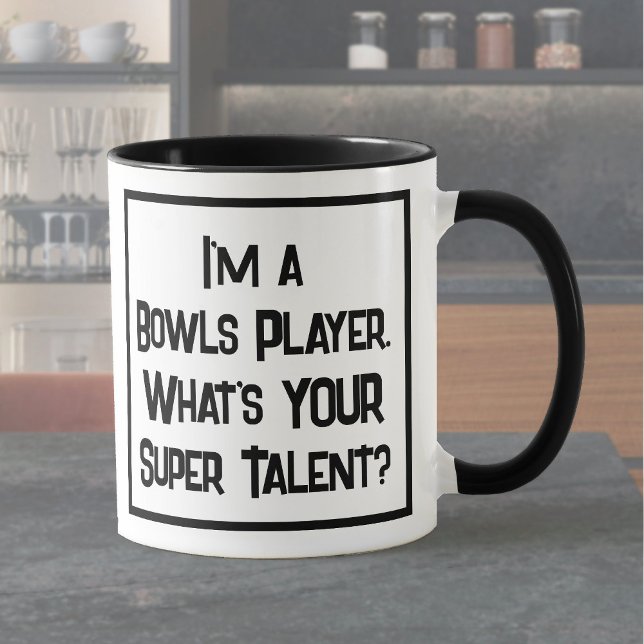 Bowls Player Super Talent. Zwei Tone-Kaffee-Tasse Tasse (Von Creator hochgeladen)
