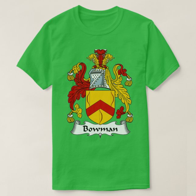 Bowman Coat of Arms Bowman Familienwappen T-Shirt (Design vorne)