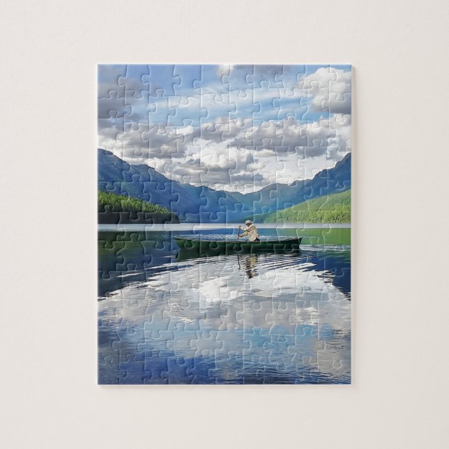 Bowman Lake - Glacier Nationalpark Montana Puzzle (Vertikal)
