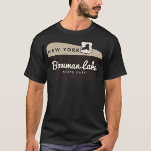 Bowman Lake Staaten Park New York Welcome Sign T-Shirt
