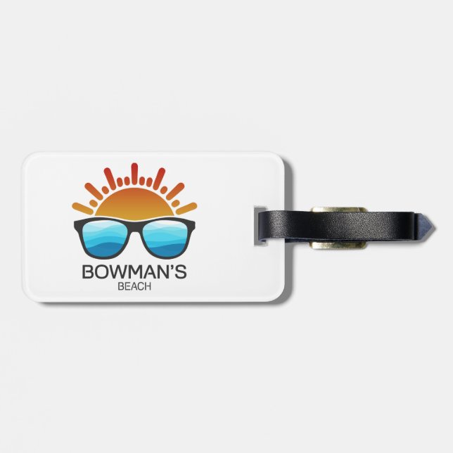 Bowman's Beach Florida Sonnenbrille Gepäckanhänger (Rückseite horizontal)