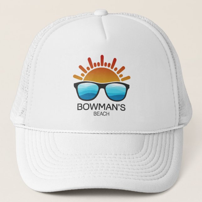Bowman's Beach Florida Sunglasses Truckerkappe (Vorderseite)