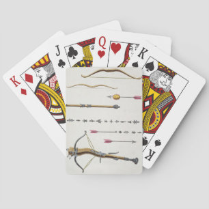 Bows and arrows from the 14th-15th century, plate spielkarten