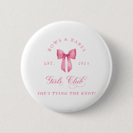 Bows and Babes Girls Club Button