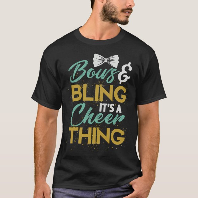 Bows And Bling It s A Cheer Thing Cheerleading App T-Shirt (Vorderseite)
