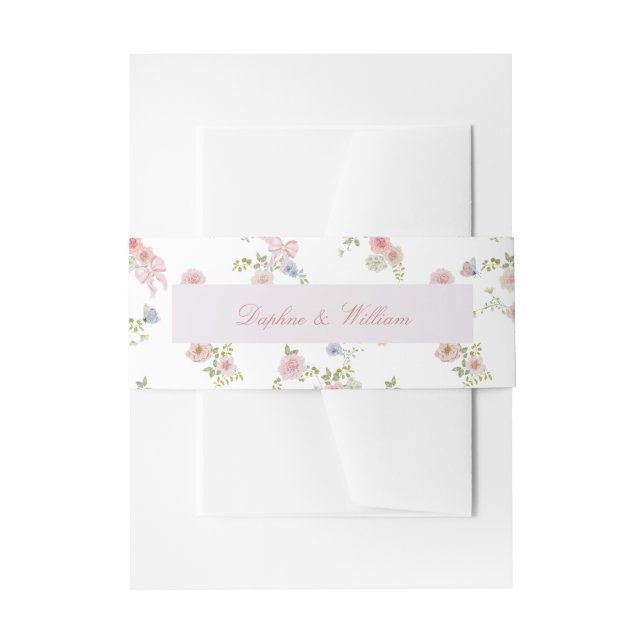 Bows and Wildflowers Einladungsbanderole (Vorderseite Beispiel)