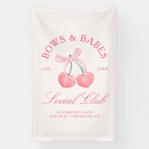 Bows & Babes Coquette Cherries Junggesellinnenabsc Banner