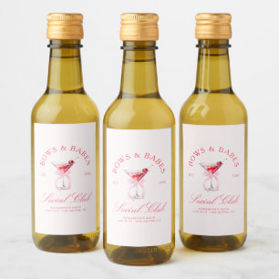Bows & Babes Coquette Kirschen Junggesellinnenabsc Weinetikett