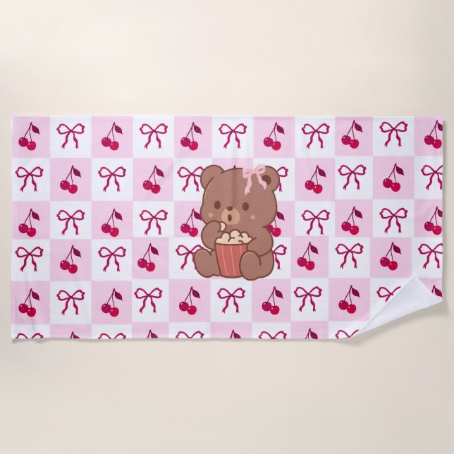 Bows & Bears Beach Towel Strandtuch (Vorderseite)