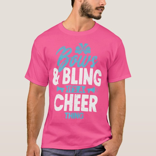 Bows Bling It'S A Cheer Thing Cheerleader Cheerlea T-Shirt (Vorderseite)
