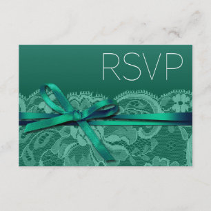 Bows Ribbon & Lace UAWG   Aquamarin RSVP Karte