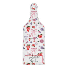 Bows, Rose und Erdbeeren Coquette-Muster Schneidebrett