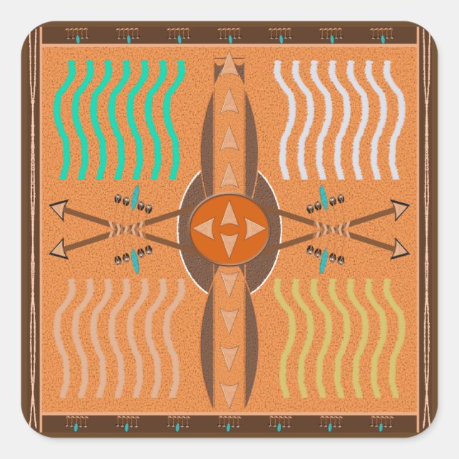 Bows und Pfeile 20/Blatt Quadratischer Aufkleber (Vorderseite)