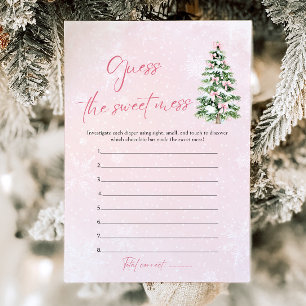 Bows Weihnachtsdusche Raten Sie das süße Chaos Einladung