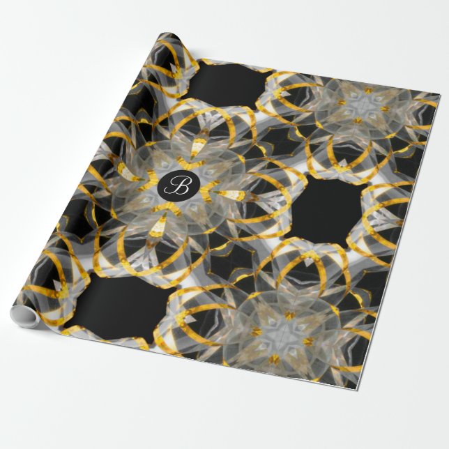 Bowserlene Monogramm Geschenkpapier (Ungerollt)