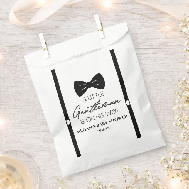 Bowtie Suspenders eine kleine Gentleman Babydusche Geschenktütchen (Ausgeschnitten)