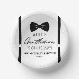 Bowtie Suspenders eine kleine Gentleman Babydusche Pappteller