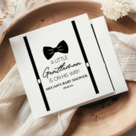 Bowtie Suspenders eine kleine Gentleman Babydusche Serviette
