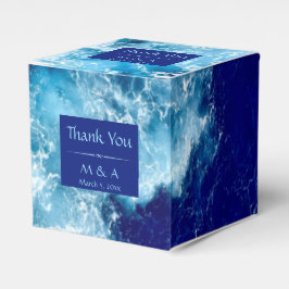 Box "Blue Ocean Water Gastgeschenk Hochzeit" Geschenkschachtel