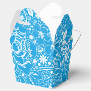 Box Botanical Beauties Lt Blue-Take Out Geschenkschachtel