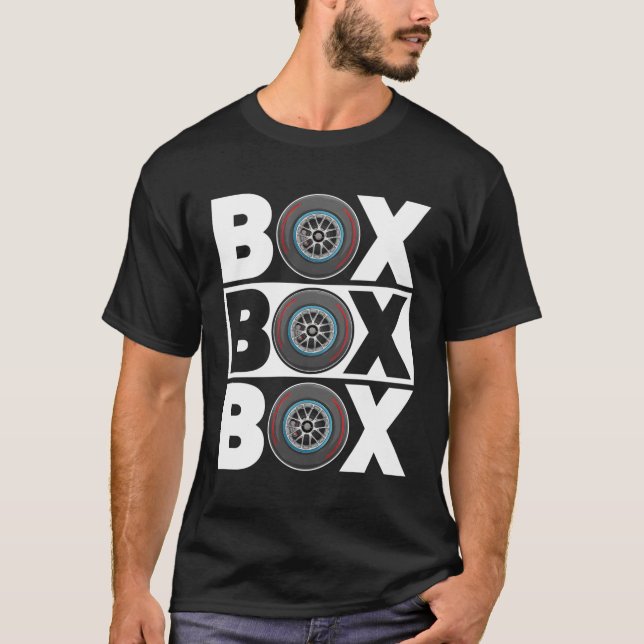 Box Box F1 Drag Race Drifting Fast Cars T-Shirt (Vorderseite)