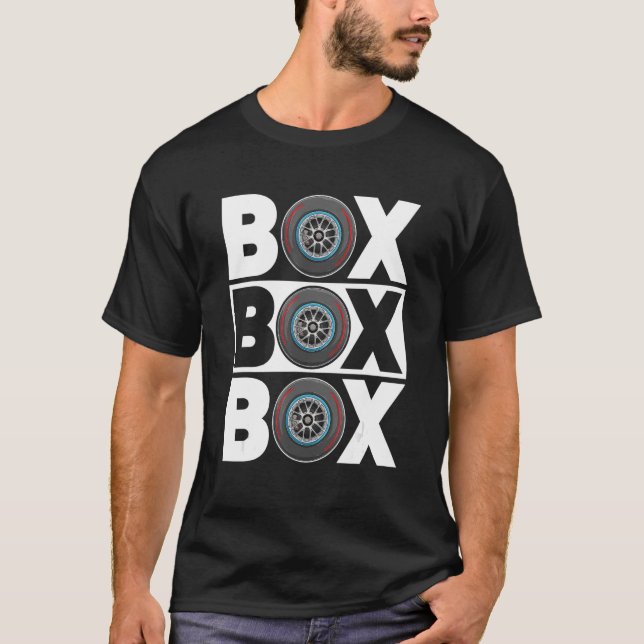 Box Box F1 Drag Race Drifting Fast Cars T-Shirt (Vorderseite)