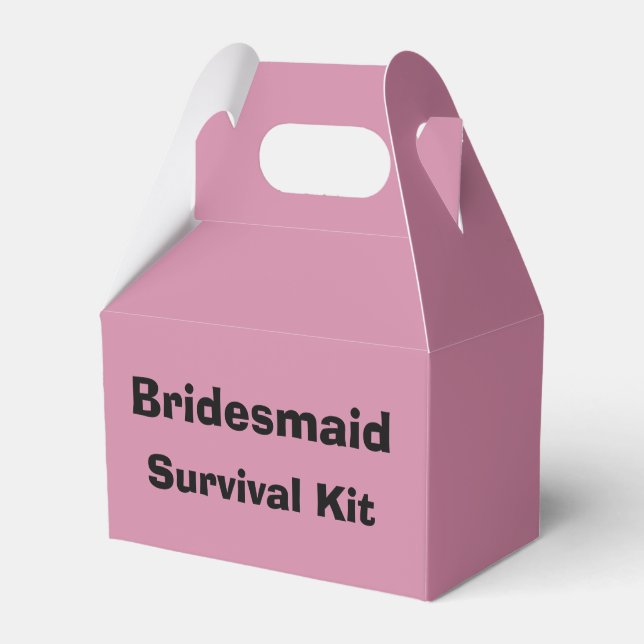 Box "Bridesmaid" für Überlebensausrüstung Geschenkschachtel (Vorderseite)