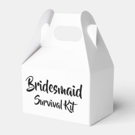 Box "Bridesmaid" für Überlebensausrüstung Geschenkschachtel