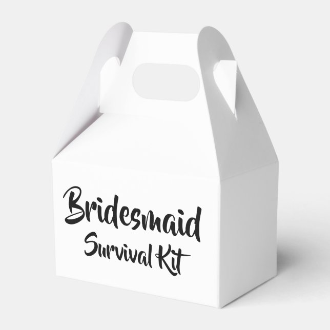 Box "Bridesmaid" für Überlebensausrüstung Geschenkschachtel (Vorderseite)