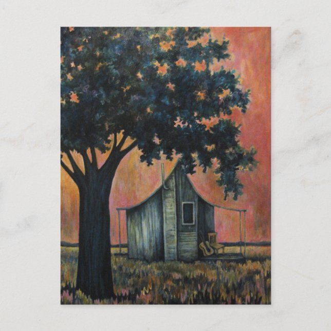 Box Elder Blues mit akustischer Gitarre Postkarte (Vorderseite)