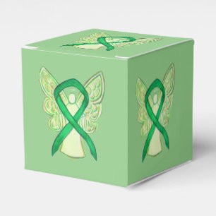 Box "Green Awareness Ribbon Angel Gastgeschenk" Geschenkschachtel