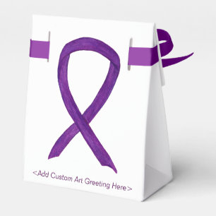 Box "lila Awareness Ribbon Custom Art Gastgeschenk Geschenkschachtel