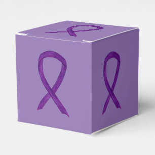 Box "lila Awareness Ribbon Custom Take Out" Geschenkschachtel