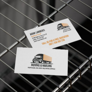 BOX-LKW-BEWEGUNG UND HAULING BERUFLICH VISITENKARTE