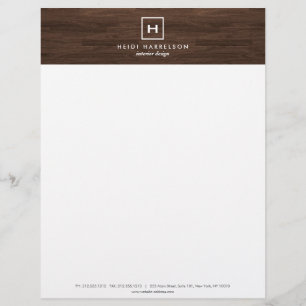 BOX LOGO mit IHREM INITIAL/MONOGRAMM auf BRAUNEM H Briefbogen
