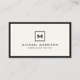 BOX-LOGO mit IHREM INITIAL/MONOGRAMM Black/Ivory Visitenkarte