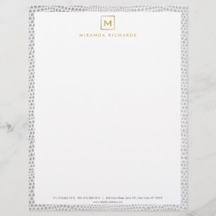 Box-Logo-Monogramm mit elegantem Schlangenlederdru Briefbogen