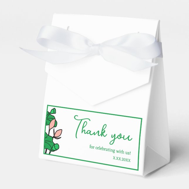 Box Lotus Garden Personalisiertes Gastgeschenk Geschenkschachtel (Vorderseite)