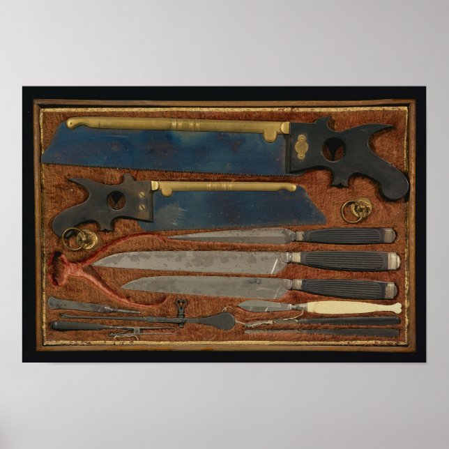 Box mit anatomischen Instrumenten Poster (Vorne)