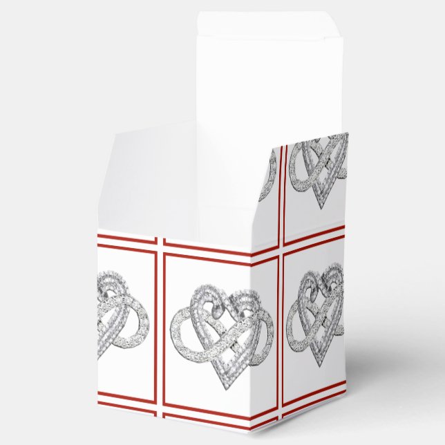 Box mit Infinity Heart Favor Geschenkschachtel (Geöffnet)